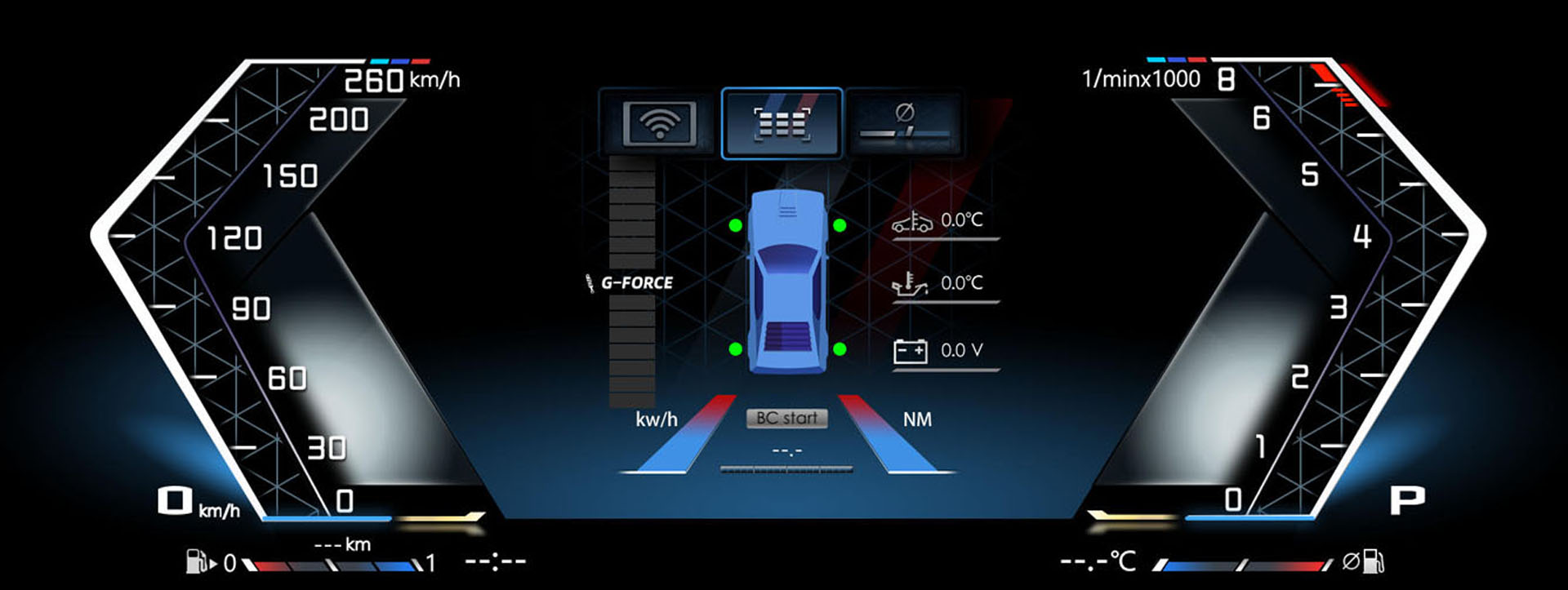 Cluster vehicle data display